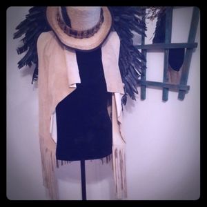 White Crow suede fringe vest